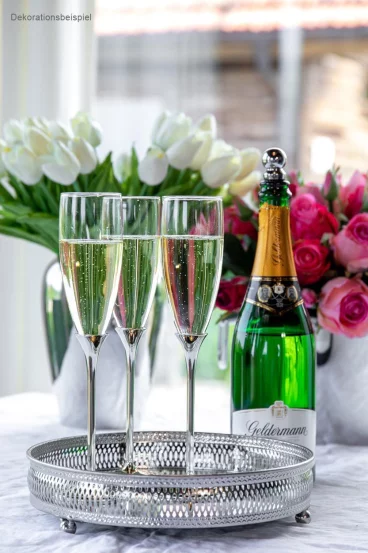 Набір келихів зі срібною ніжкою