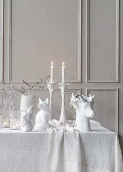 Бюст-кашпо Олень White Matt, 22х30 см