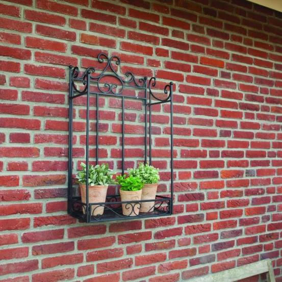 Настінна металева поличка для кашпо