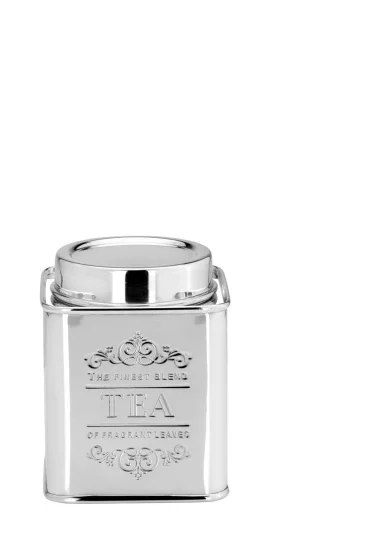 Посріблена квадратна банка для чаю