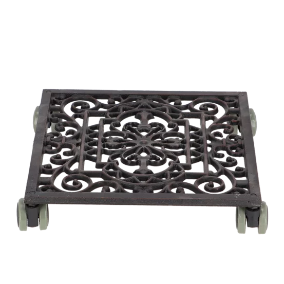 Металева підставка для горщиків на колесах