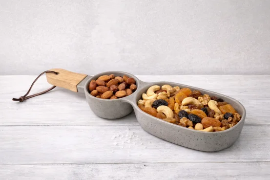 Менажниця з ручкою на 2 секції Grey