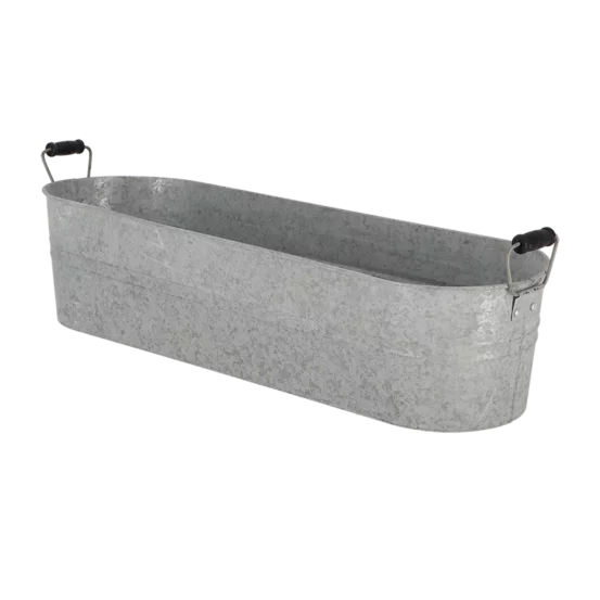 Оцинковане кашпо для рослин, 55х16,5х12 см