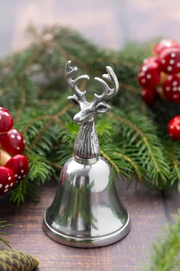 Посріблений настільний дзвіночок “Олень”