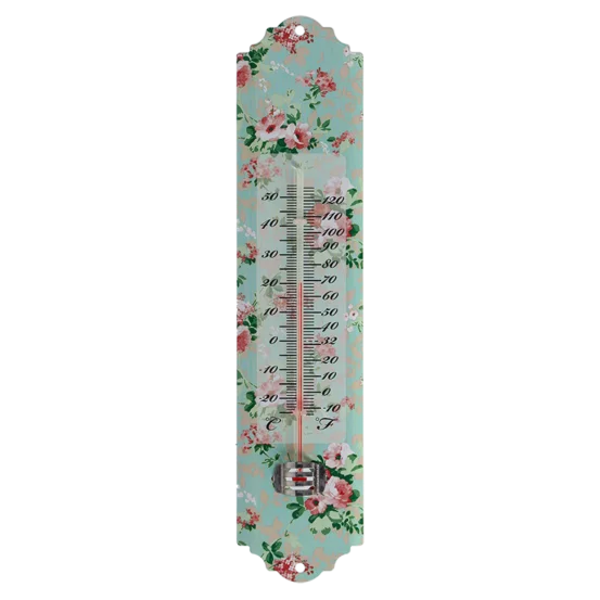 Садовй термометр з квітковим принтом