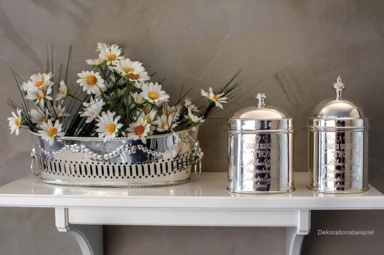 Посріблена чайна банка з кришкою “English Breakfast Tea”