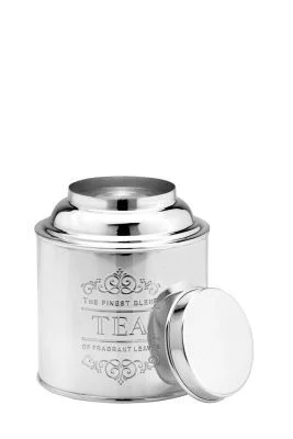 Посріблена банка для чаю з кришкою