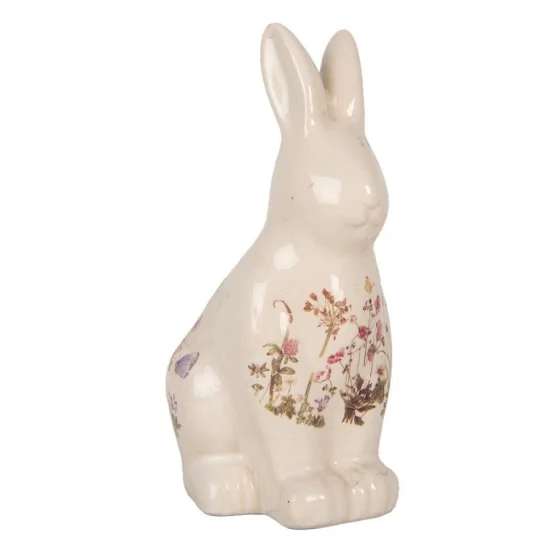 Керамічна фігурка Кролик Summer Flowers, 13*10*21 см