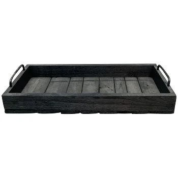 Піднос чорний Bloom, 45х20,5х8,5 см