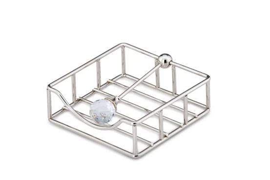 Серветниця квадратна з кришталевим декором