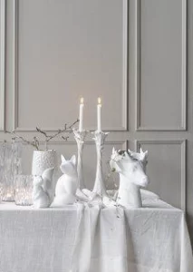 Бюст-кашпо Олень White Matt, 22х30 см