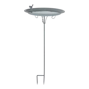 Годівничка для пташок на штекері сіра