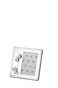 Посрібнена дитяча фоторамка з ведмедиком, 6×9 см