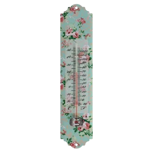 Садовй термометр з квітковим принтом