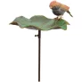 Металева годівничка з червоною пташкою, 42×30×123 см
