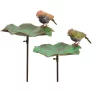 Металева годівничка з червоною пташкою, 42×30×123 см